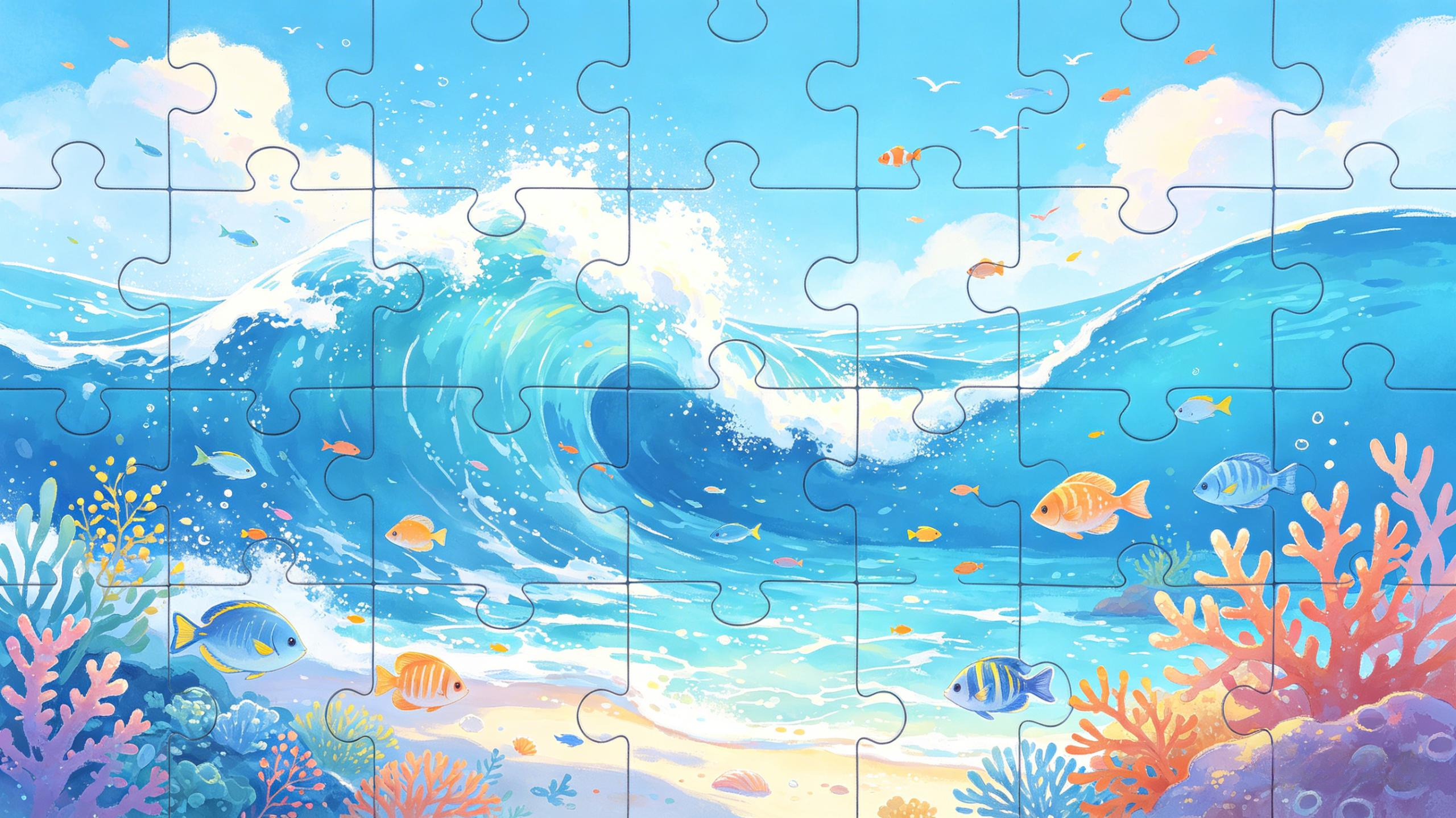 Ocean-themed puzzle game cover